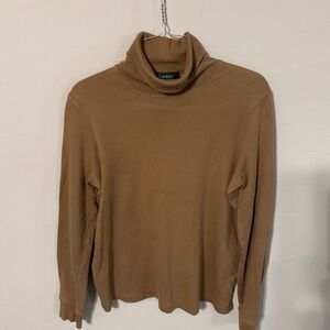 Lauren Ralph Lauren camel-colored long-sleeve turtleneck sweater